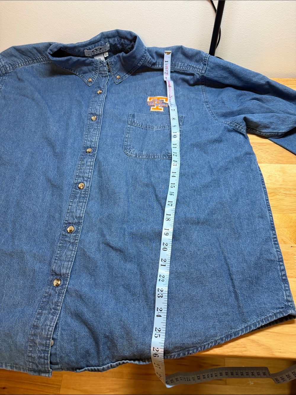 Denim Shirt with TN Lady Vols Embroidered Logo - Picture 6 of 7